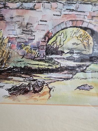 "Bridge at Laragh" Watercolour by Michael Walsh - Signed and dated