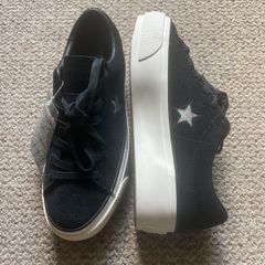 Black suede One star platform converse Size 4.5 EU 37