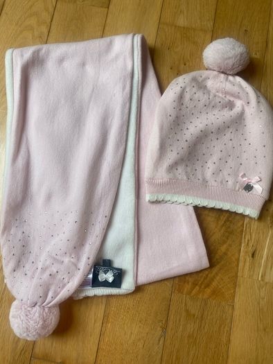 Baby Pink Le Chic Girls Hat & Scarf