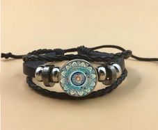 Adjustable Wristband / Bracelet with Boho Charm