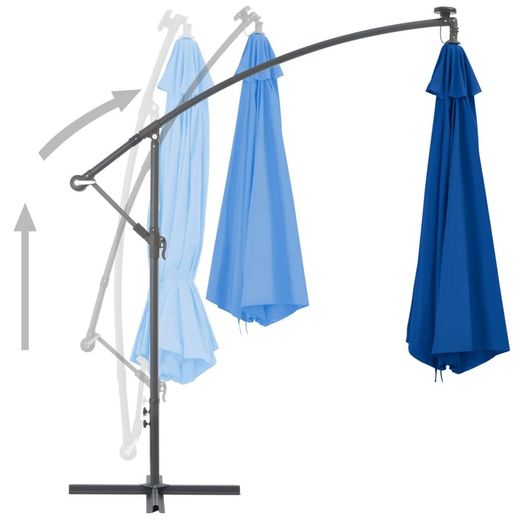 Cantilever Umbrella with Aluminium Pole 350 cm Blue ID: 134