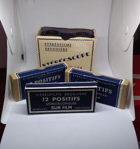 Early 20th Century " Stereofilms Bruguiere Stereoscope" with Slides