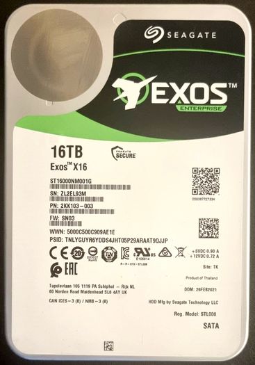 Seagate EXOS Enterprise 16TB