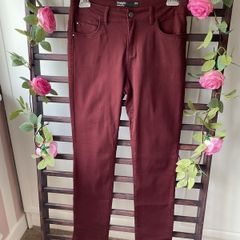 jeans burgundy straight leg jeans size 10 Dunnes stores