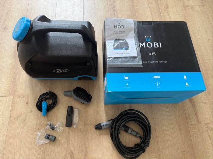 Mobi V15 Portable Pressure Washer 12V 15L Car Bike MTB Camping Outdoor Cleaning