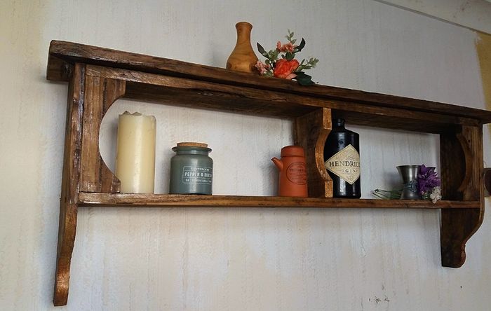 Rustic Country Cubby Box floating shelf.