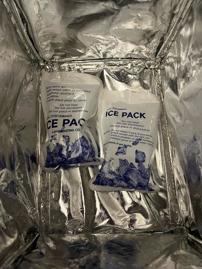 cooler Lunch Bag fridge Thermal Insulated 2 freezer Ice packs size 20/28/25 cm
