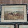 5 Antique Hunt Scene Pictures in Original Frames Postage Available or Collection is always welcome Image 2