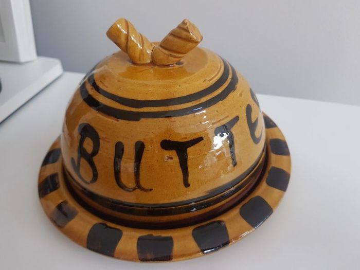 Ceramic Butter Dish, Pottery Butter Dish, Rustic Butter Keeper, Butter Crock with Lid, Lidded Butter Dish, Butter Serving Platter, Handmade