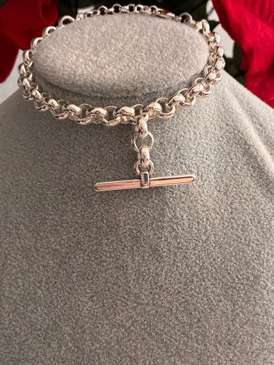Silver Plated T-bar Bracelet