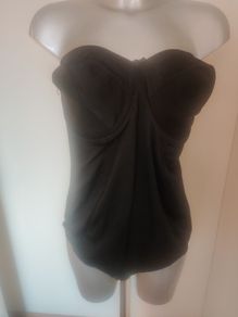 Evans black control bodysuit underwired cup UK48DD EU110DD Postage included