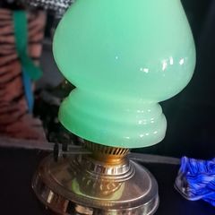 Large Uranium glass vaseline lampshade