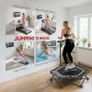 Fitness trampoline with adjustable T-handle, foldable, carry bag, 120 kg load capacity, steel, plastic, black Image 6