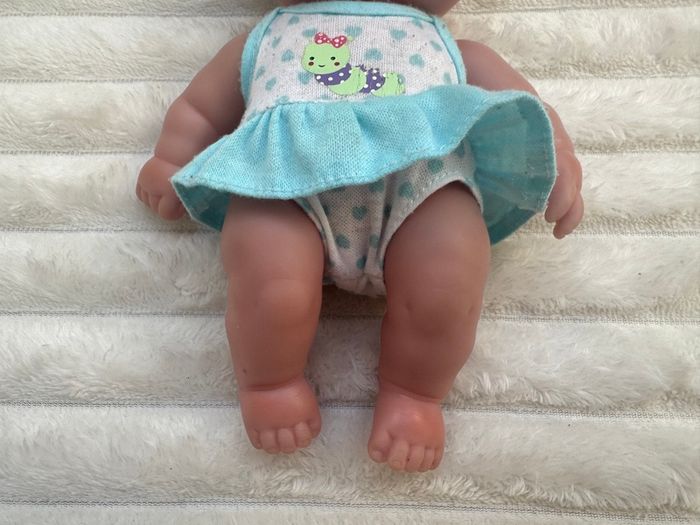 Berenguer Lil Cutesie Chubby approx. 9" Baby Doll Green Eyes 18-14 Used Please see photos