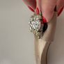 Barca Italian stone suede jewelled sandals Image 5