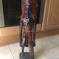 tribal head figure heavy free postage