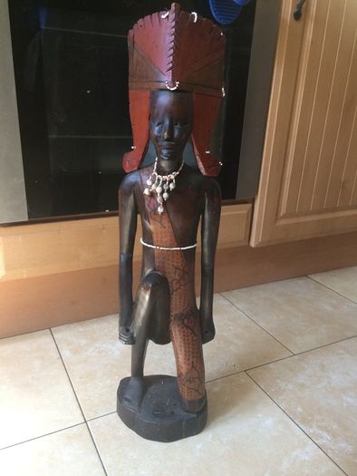 tribal head figure heavy free postage
