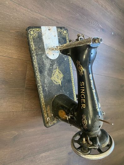 antique Singer treadle sewing machine head