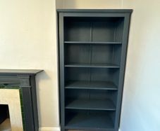 Dark Grey Wooden Bookcase / Shelving Unit