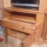 tv unit. Solid Mexican pine. Storage unit. Glass cabinet Image 7