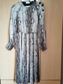 NEW - SAVIDA snakeskin printed midi dress UK 8