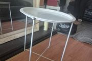 white metal coffee table