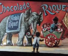 Chocolate Riquet 3 D Metal Sign, 30x20cm