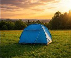 4in1 Festival & Camping Gear: 2-person Tent + Sleeping Bag + Collapsible Water Bottle + Waterproof Poncho- all new/unused