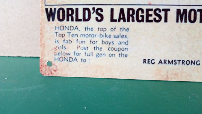 Honda 50 metal sign, Honda 50 classic bike tin sign