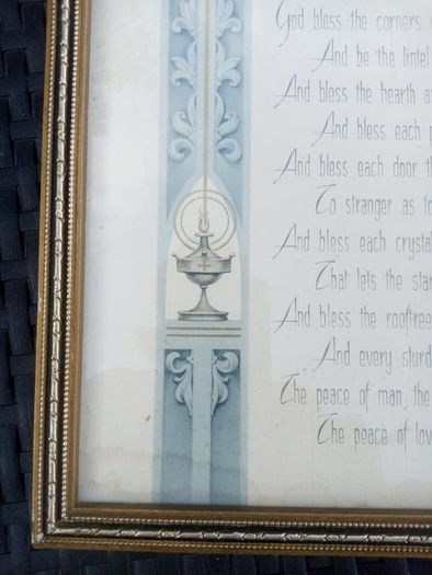 Vintage House Blessing Picture