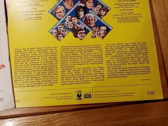 TV TIMES RECORD OF TOP TV THEMES. 1974, 75 Albums. Vinyl LP Record Compilation. 2 LPs. Jack Parnell and his Orchestra.