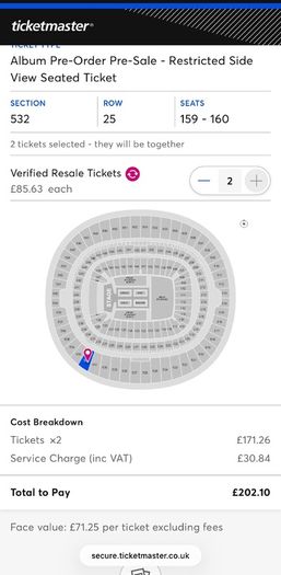 Harry Styles; Together Together - Album Pre-Order Pre-Sale tickets x 2