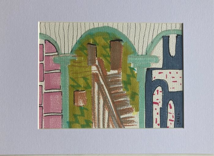 Original art Marrakech Drawing contemporary Irish Art abstract painting