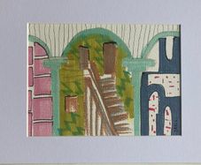 Original art Marrakech Drawing contemporary Irish Art abstract painting