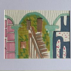 Original art Marrakech Drawing contemporary Irish Art abstract painting