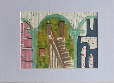 Original art Marrakech Drawing contemporary Irish Art abstract painting