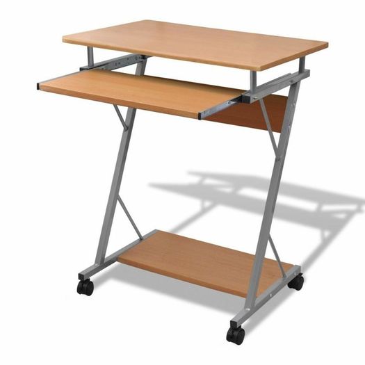 Computer Desk Rolling Small Study Home Office Workstation Table - FREE DELIVERY NATIONWIDE