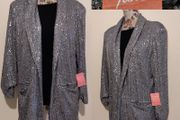 Yumi Silver Sequin Blazer new with tags