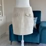 Ladies Cream & Gold Mini Skirt from Savida  Size Small UK 10 / EU 38 Image 4