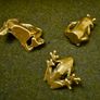 3 brass frogs. Image 2