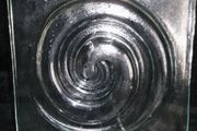 Czech Art glass dish, Axum glass with round deep spiral