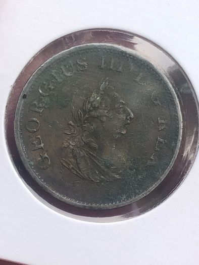 1805 Halfpenny Hibernia George 3rd post included