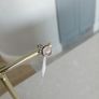 New with tags Rose Quartz sterling silver stud earrings Image 2