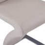 Dining Chairs with Zigzag Shape 2 pcs Cappuccino Faux Leather Image 6
