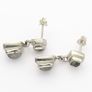 Vintage 925 Sterling Silver Moonstone Earrings Image 4