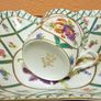 Vintage Paris Royal 'Green Garden' Square Plate and Demitasse Cup. Image 6