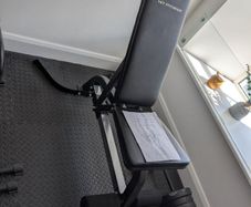 Adjustable Dumbbells (24kg each), Bench & Assorted