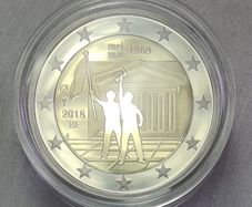 Belgium 2 Euro Base Metals Proof Coin 2018 - 50 years May 1968