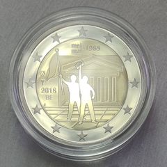 Belgium 2 Euro Base Metals Proof Coin 2018 - 50 years May 1968