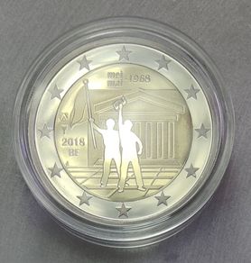 Belgium 2 Euro Base Metals Proof Coin 2018 - 50 years May 1968